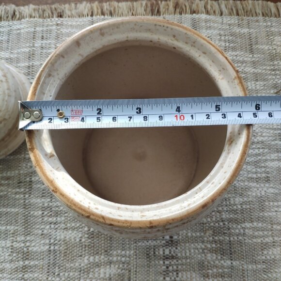 Beauce Art Pottery Canister Genin Trudeau Vintage Hand Thrown Cookie Jar 8.5" - Picture 11 of 15